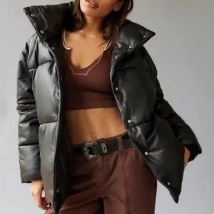 Avec Les Files Leather Puffer